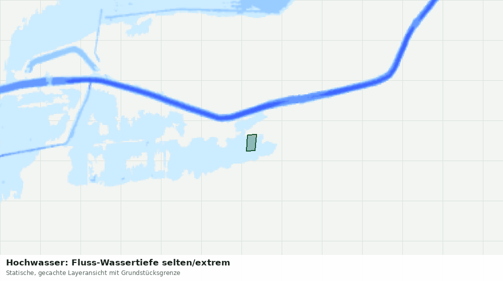 Statische Kartenansicht: Hochwasser: Fluss-Wassertiefe selten/extrem