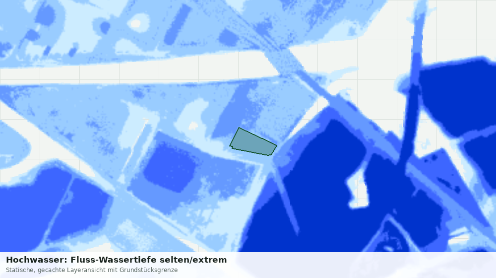 Statische Kartenansicht: Hochwasser: Fluss-Wassertiefe selten/extrem