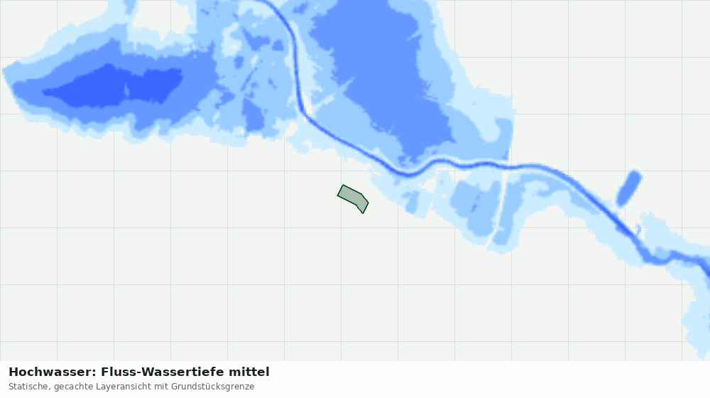 Statische Kartenansicht: Hochwasser: Fluss-Wassertiefe mittel