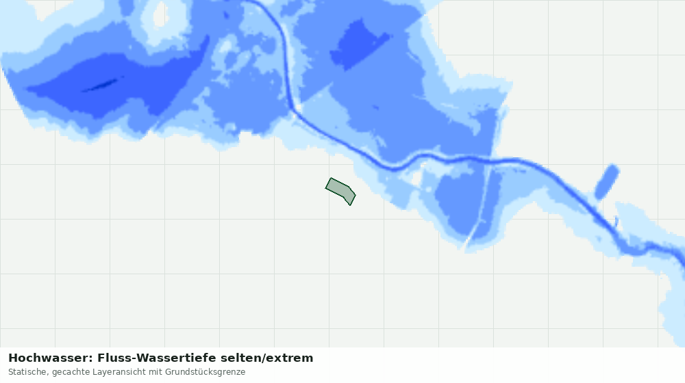 Statische Kartenansicht: Hochwasser: Fluss-Wassertiefe selten/extrem