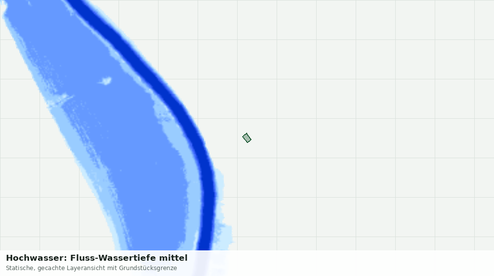Statische Kartenansicht: Hochwasser: Fluss-Wassertiefe mittel