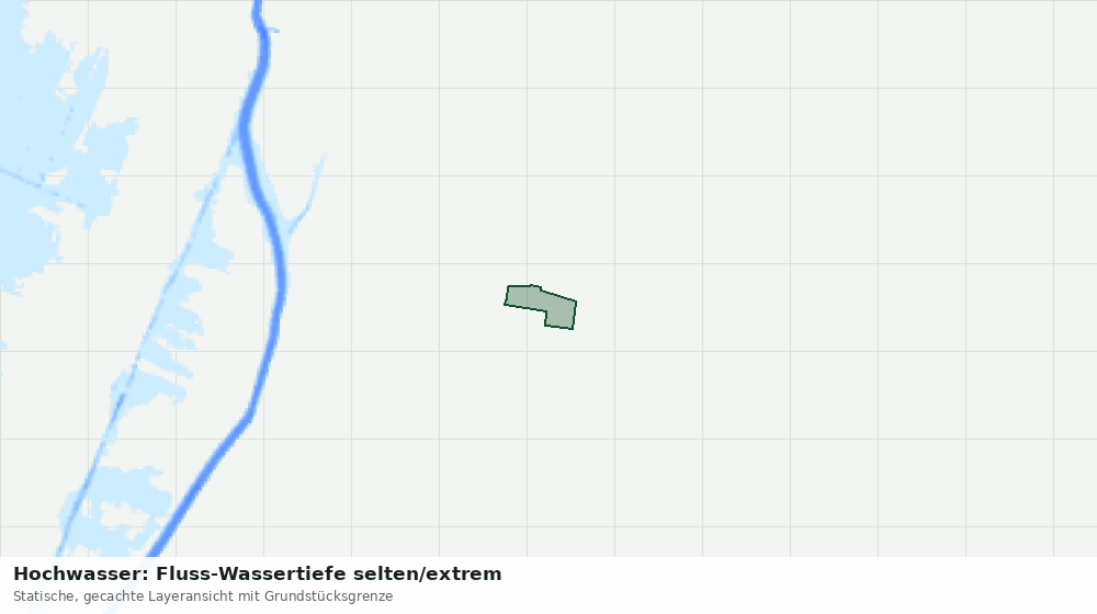 Statische Kartenansicht: Hochwasser: Fluss-Wassertiefe selten/extrem