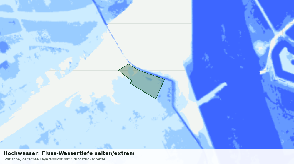 Statische Kartenansicht: Hochwasser: Fluss-Wassertiefe selten/extrem