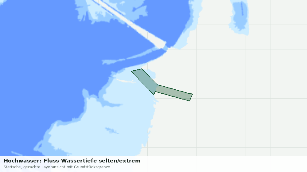 Statische Kartenansicht: Hochwasser: Fluss-Wassertiefe selten/extrem