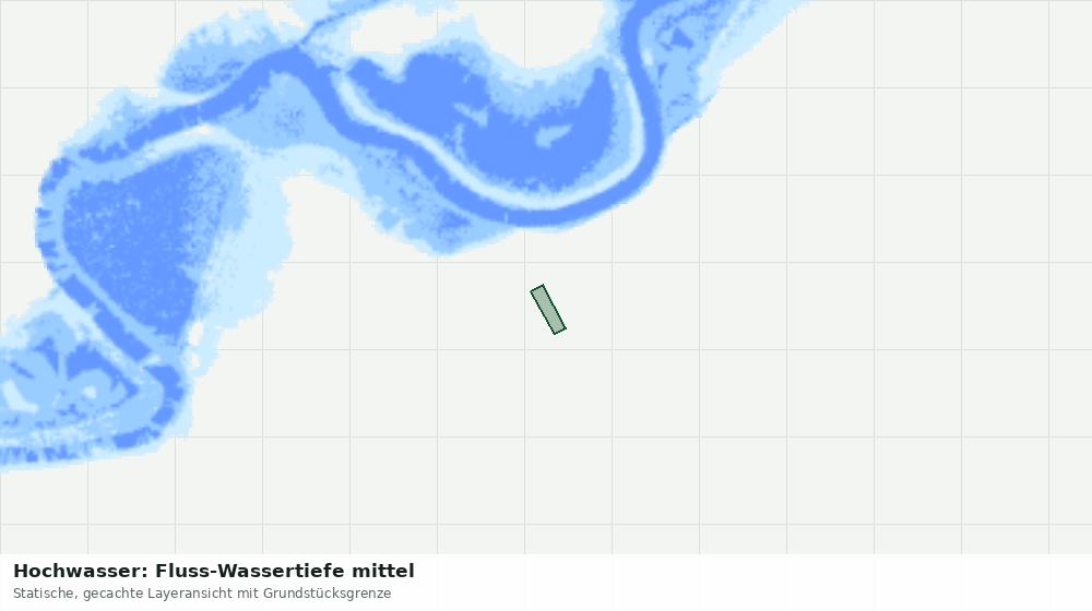 Statische Kartenansicht: Hochwasser: Fluss-Wassertiefe mittel