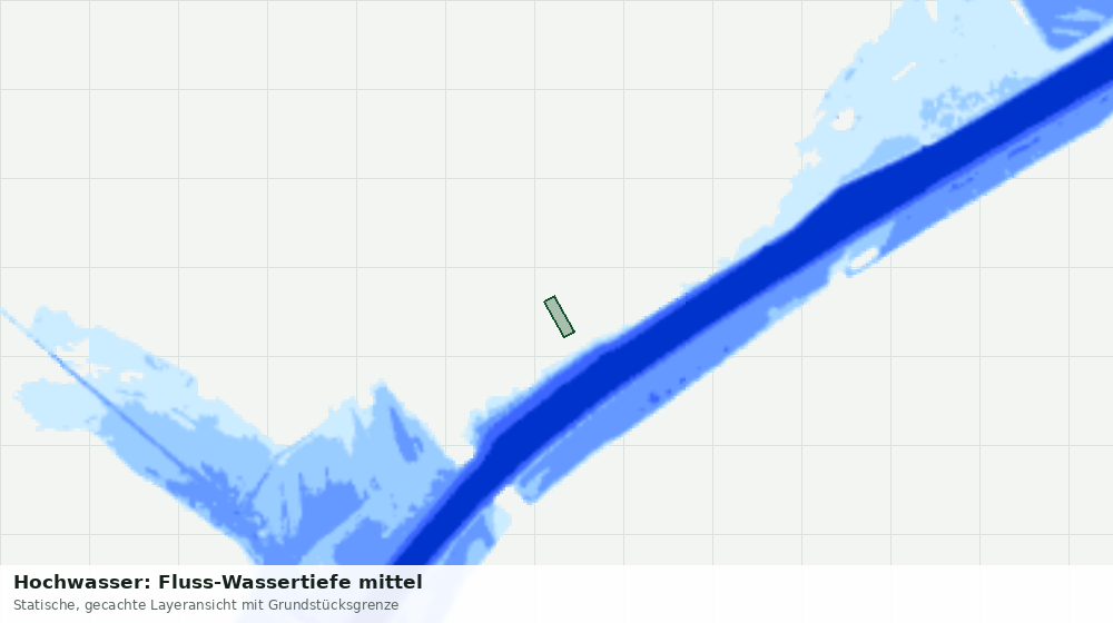Statische Kartenansicht: Hochwasser: Fluss-Wassertiefe mittel
