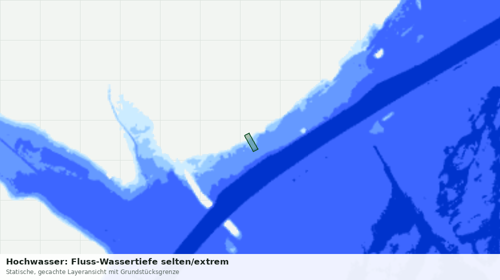 Statische Kartenansicht: Hochwasser: Fluss-Wassertiefe selten/extrem
