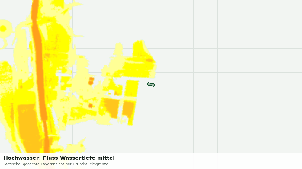 Statische Kartenansicht: Hochwasser: Fluss-Wassertiefe mittel