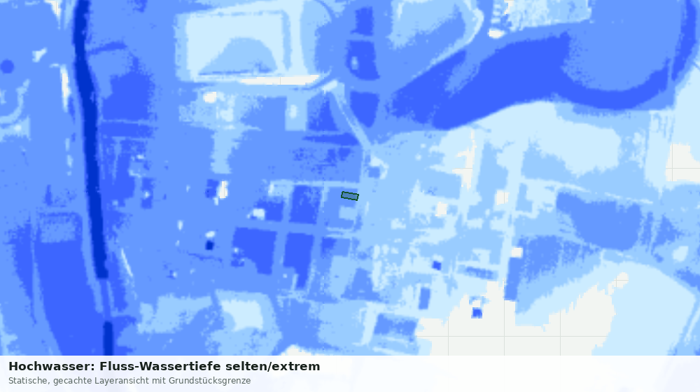 Statische Kartenansicht: Hochwasser: Fluss-Wassertiefe selten/extrem
