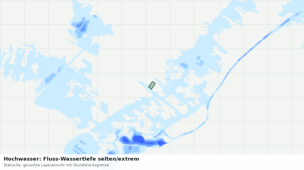 Statische Kartenansicht: Hochwasser: Fluss-Wassertiefe selten/extrem