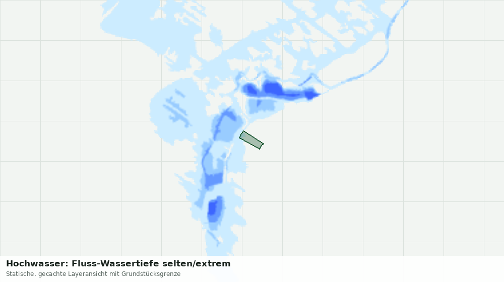 Statische Kartenansicht: Hochwasser: Fluss-Wassertiefe selten/extrem
