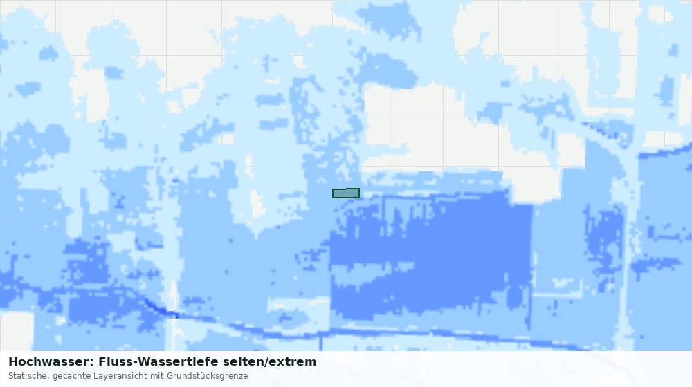 Statische Kartenansicht: Hochwasser: Fluss-Wassertiefe selten/extrem