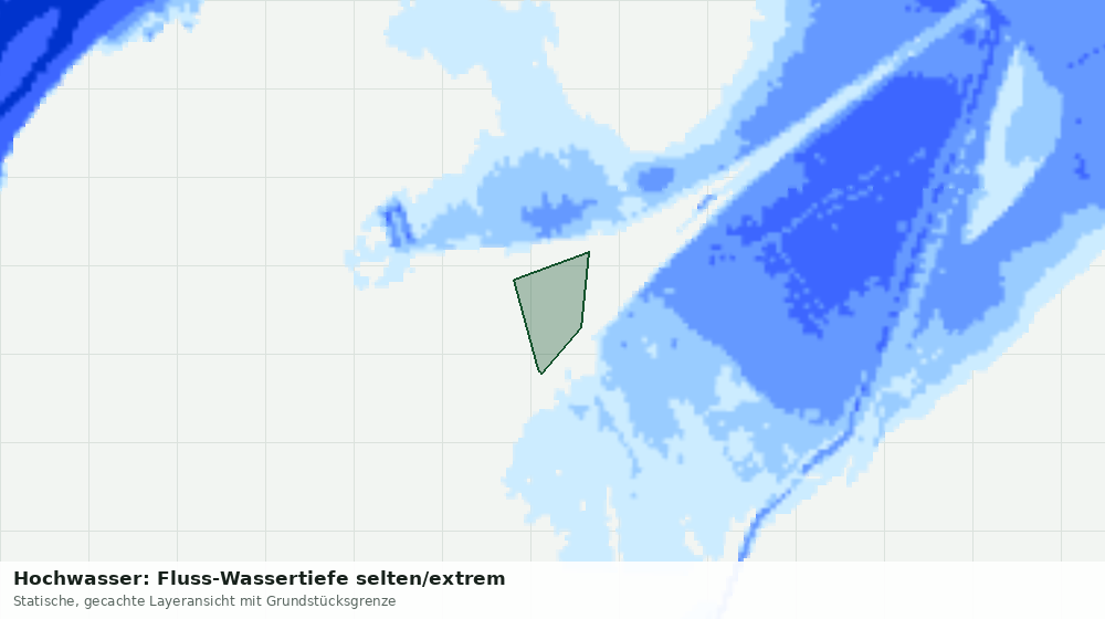 Statische Kartenansicht: Hochwasser: Fluss-Wassertiefe selten/extrem