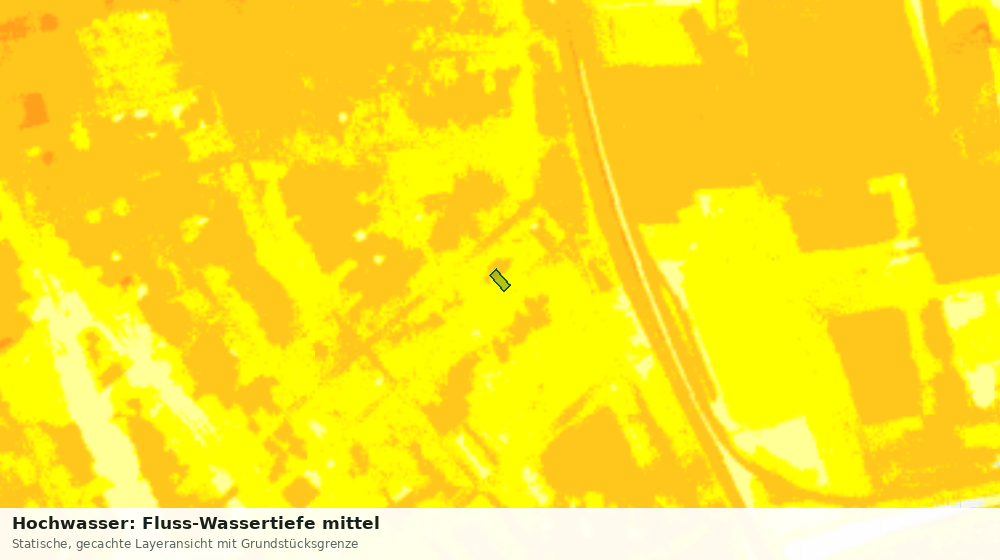 Statische Kartenansicht: Hochwasser: Fluss-Wassertiefe mittel