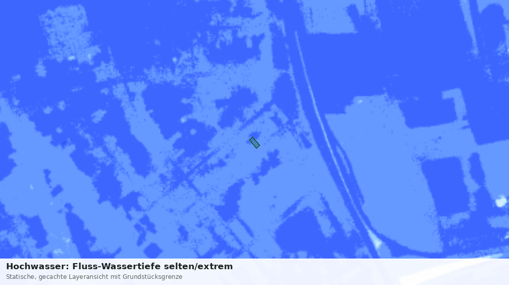 Statische Kartenansicht: Hochwasser: Fluss-Wassertiefe selten/extrem