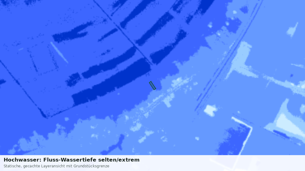 Statische Kartenansicht: Hochwasser: Fluss-Wassertiefe selten/extrem