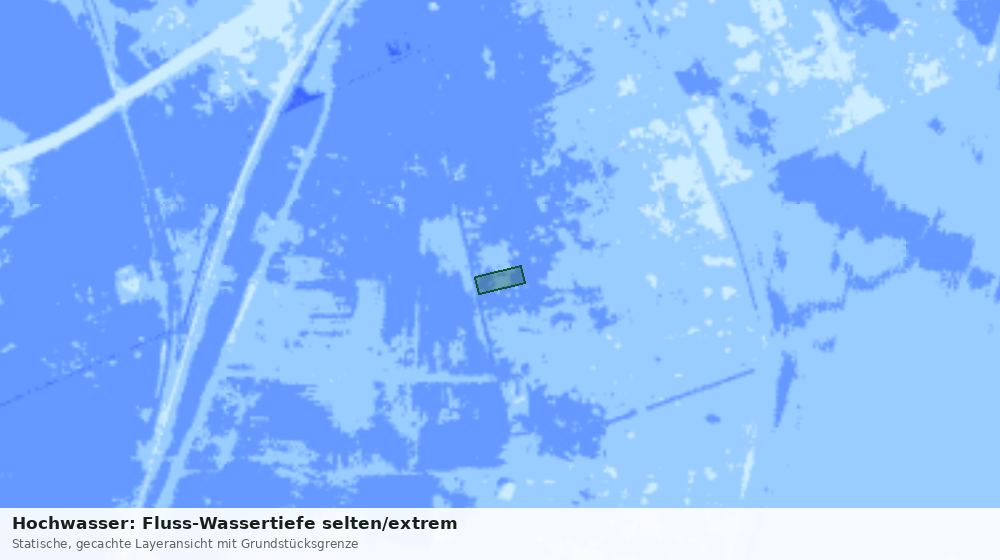 Statische Kartenansicht: Hochwasser: Fluss-Wassertiefe selten/extrem