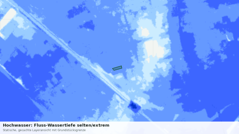 Statische Kartenansicht: Hochwasser: Fluss-Wassertiefe selten/extrem