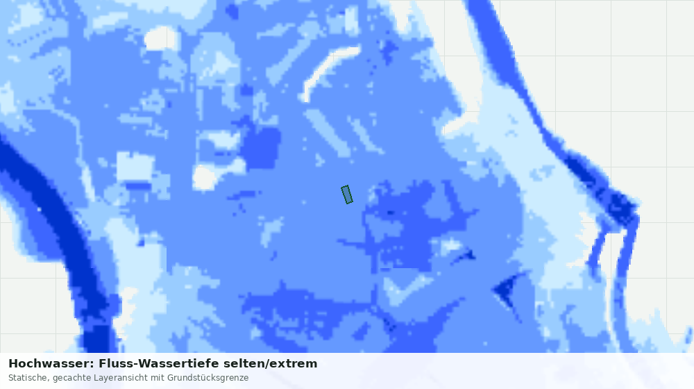 Statische Kartenansicht: Hochwasser: Fluss-Wassertiefe selten/extrem