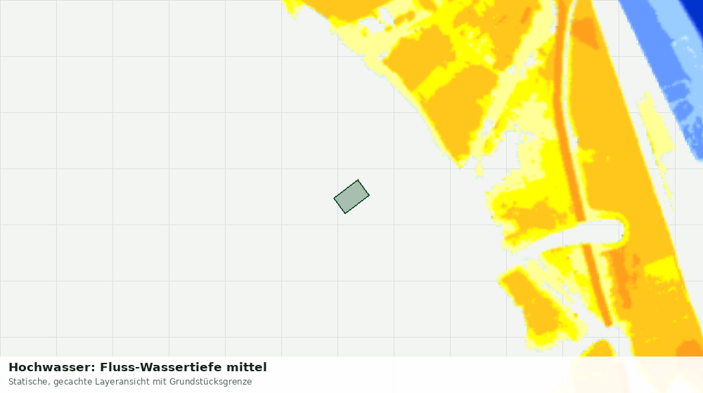 Statische Kartenansicht: Hochwasser: Fluss-Wassertiefe mittel