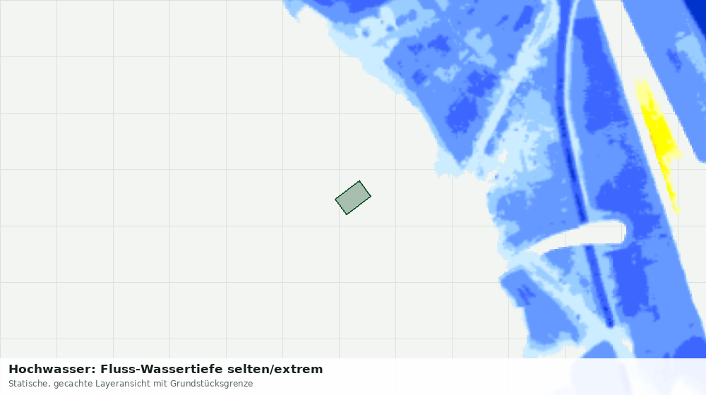 Statische Kartenansicht: Hochwasser: Fluss-Wassertiefe selten/extrem