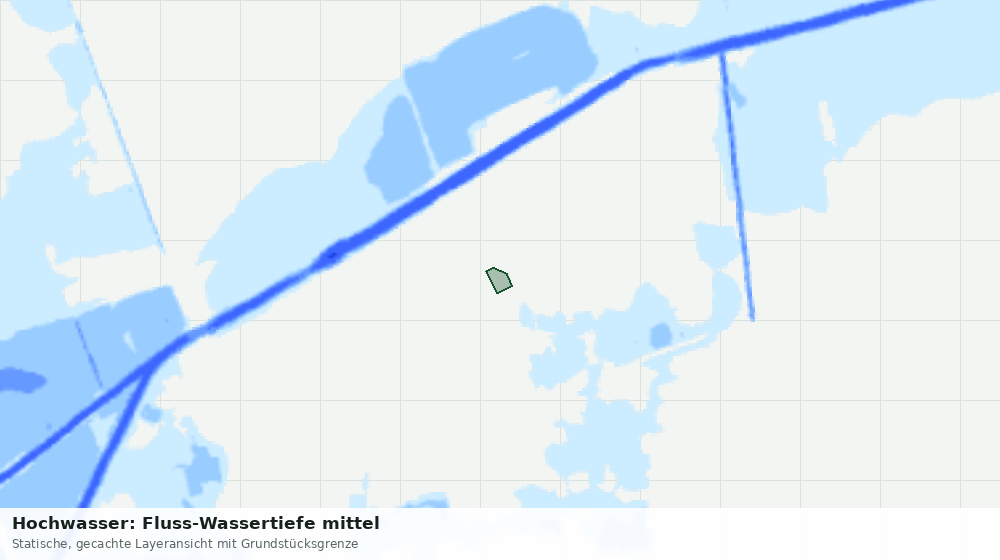 Statische Kartenansicht: Hochwasser: Fluss-Wassertiefe mittel