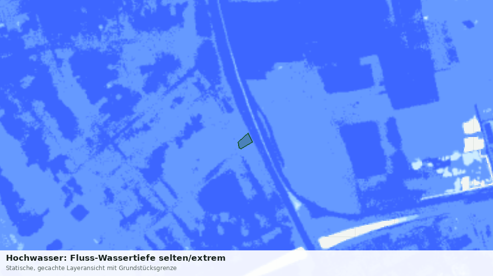 Statische Kartenansicht: Hochwasser: Fluss-Wassertiefe selten/extrem