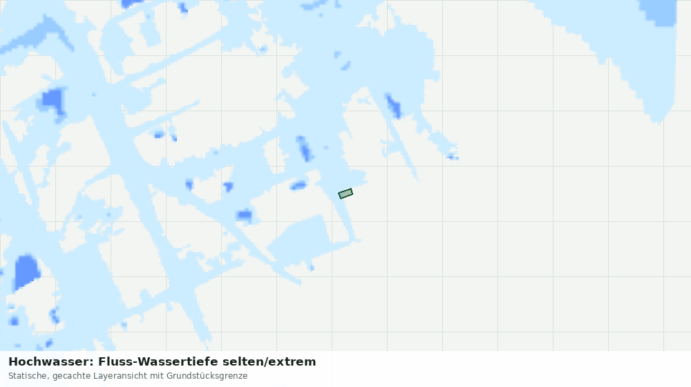 Statische Kartenansicht: Hochwasser: Fluss-Wassertiefe selten/extrem