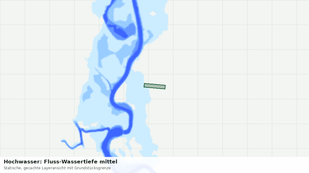 Statische Kartenansicht: Hochwasser: Fluss-Wassertiefe mittel