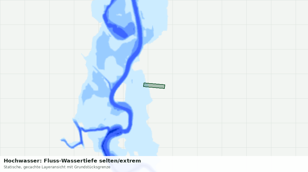 Statische Kartenansicht: Hochwasser: Fluss-Wassertiefe selten/extrem