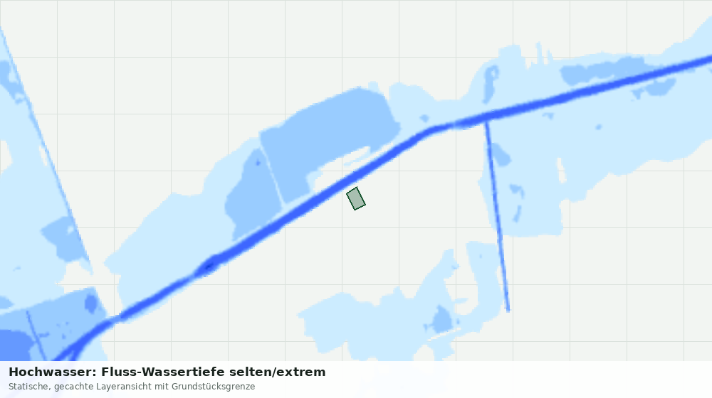 Statische Kartenansicht: Hochwasser: Fluss-Wassertiefe selten/extrem