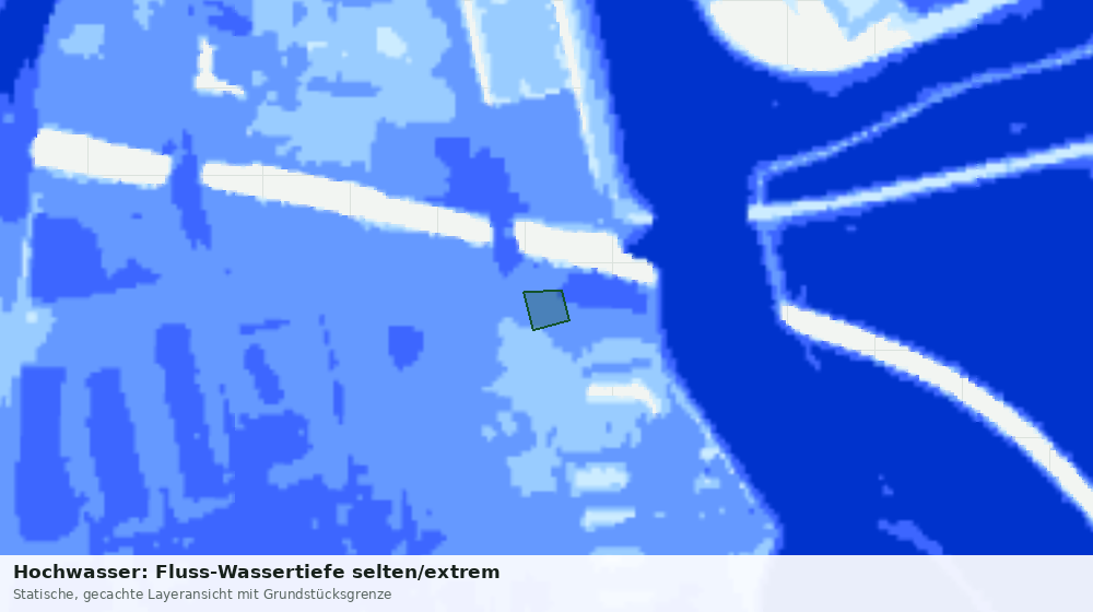 Statische Kartenansicht: Hochwasser: Fluss-Wassertiefe selten/extrem