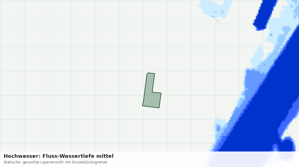 Statische Kartenansicht: Hochwasser: Fluss-Wassertiefe mittel