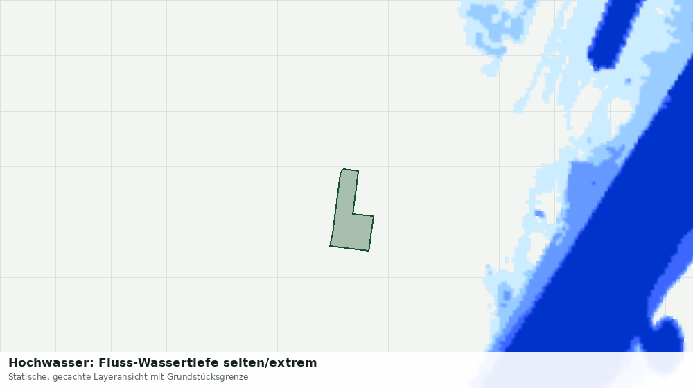 Statische Kartenansicht: Hochwasser: Fluss-Wassertiefe selten/extrem