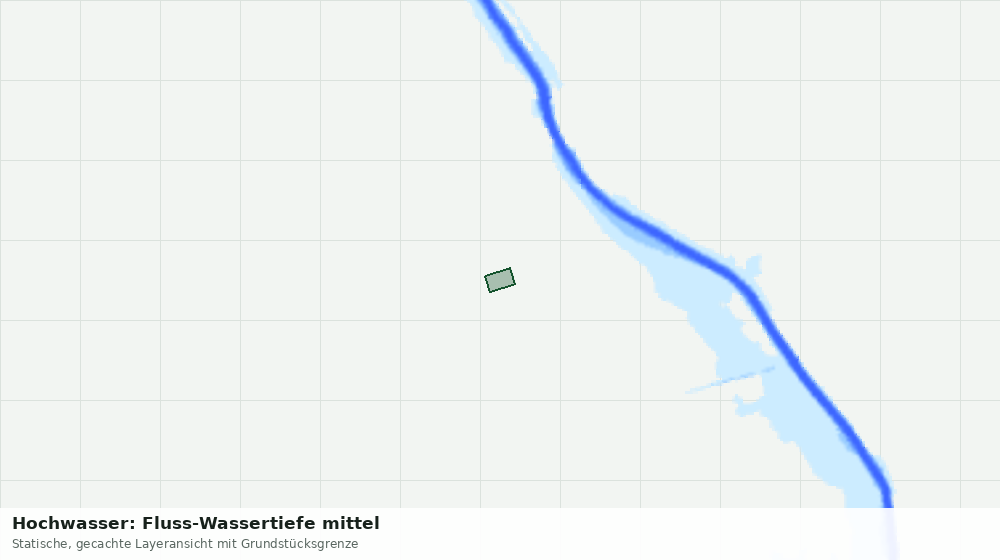 Statische Kartenansicht: Hochwasser: Fluss-Wassertiefe mittel