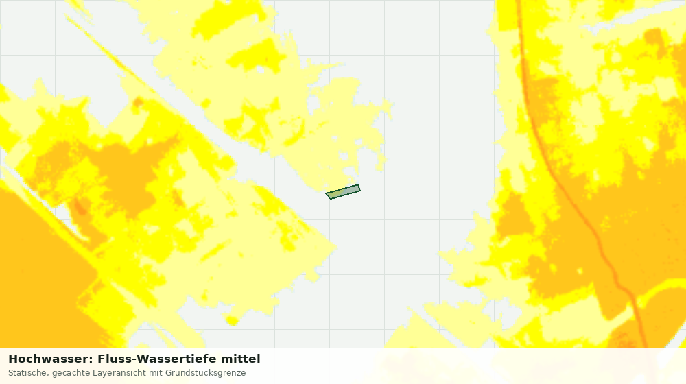 Statische Kartenansicht: Hochwasser: Fluss-Wassertiefe mittel