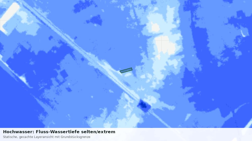 Statische Kartenansicht: Hochwasser: Fluss-Wassertiefe selten/extrem