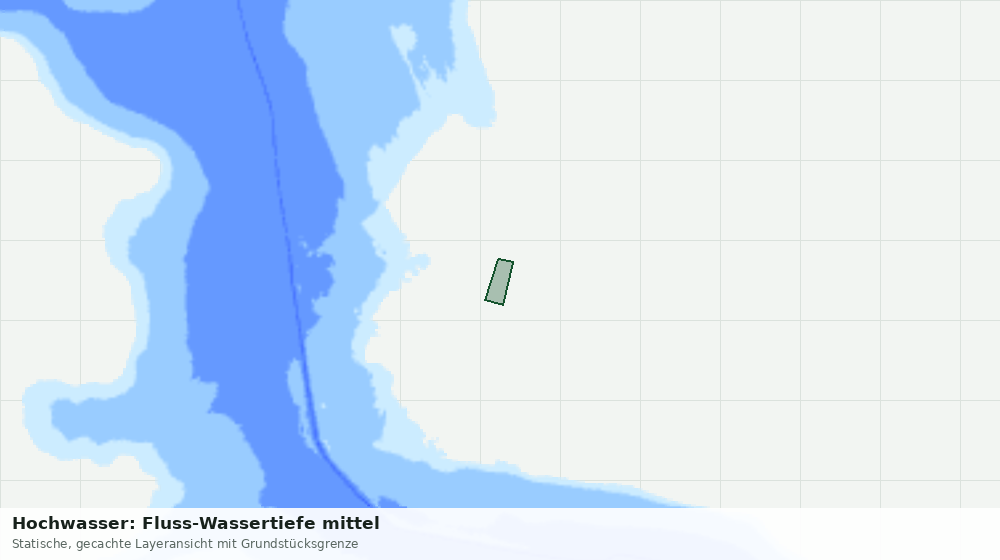 Statische Kartenansicht: Hochwasser: Fluss-Wassertiefe mittel