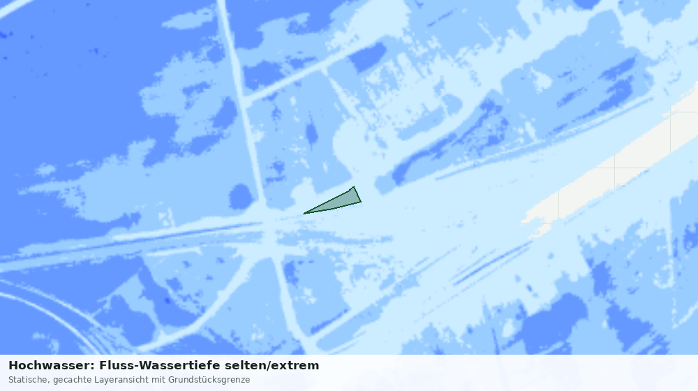 Statische Kartenansicht: Hochwasser: Fluss-Wassertiefe selten/extrem