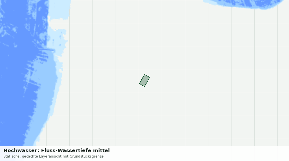 Statische Kartenansicht: Hochwasser: Fluss-Wassertiefe mittel