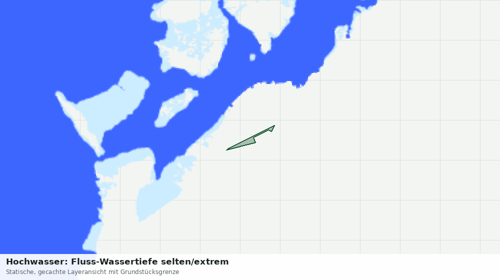 Statische Kartenansicht: Hochwasser: Fluss-Wassertiefe selten/extrem