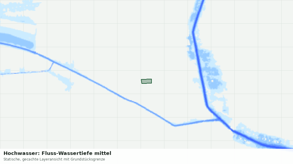 Statische Kartenansicht: Hochwasser: Fluss-Wassertiefe mittel