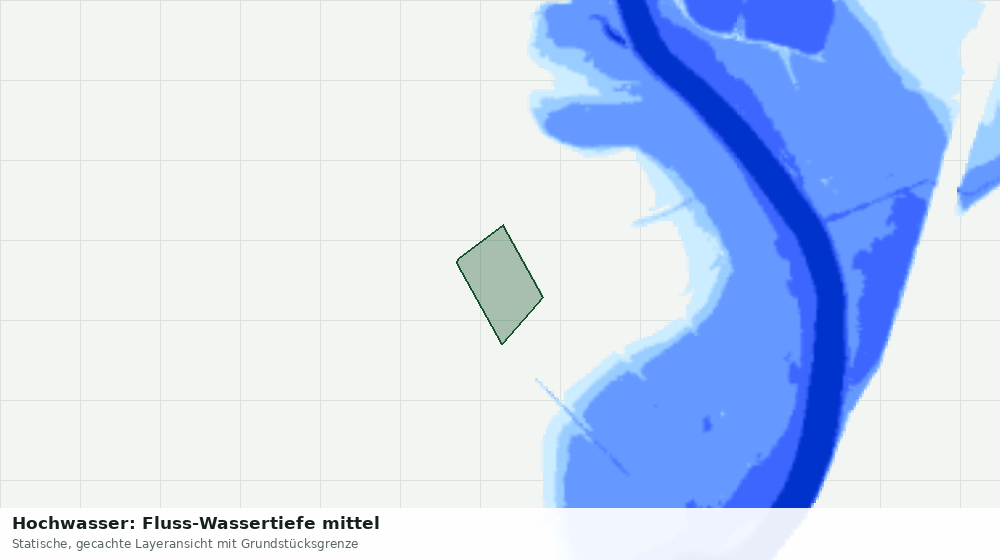 Statische Kartenansicht: Hochwasser: Fluss-Wassertiefe mittel