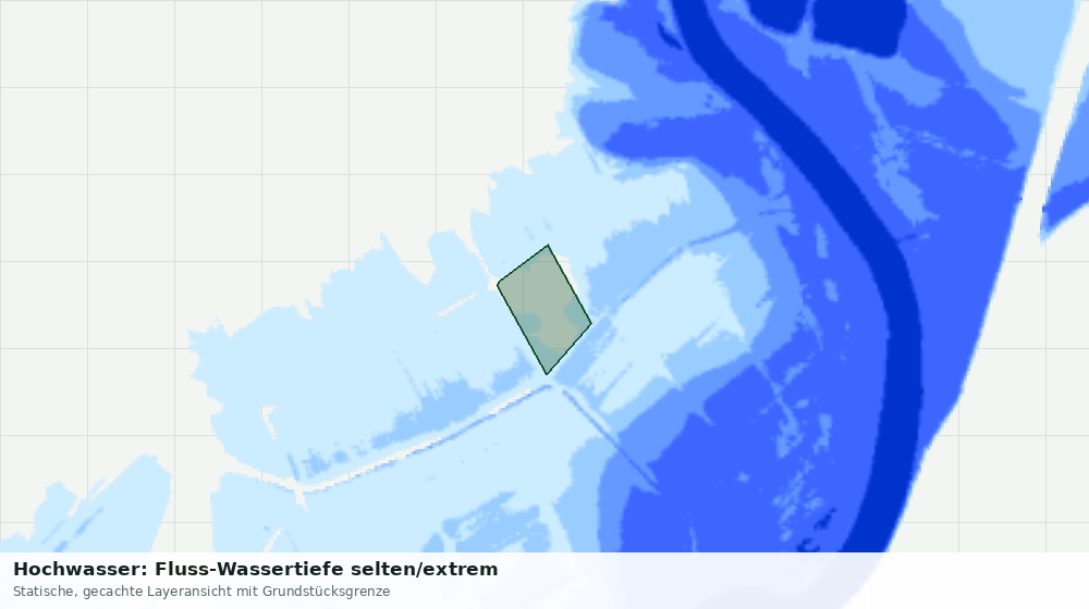 Statische Kartenansicht: Hochwasser: Fluss-Wassertiefe selten/extrem