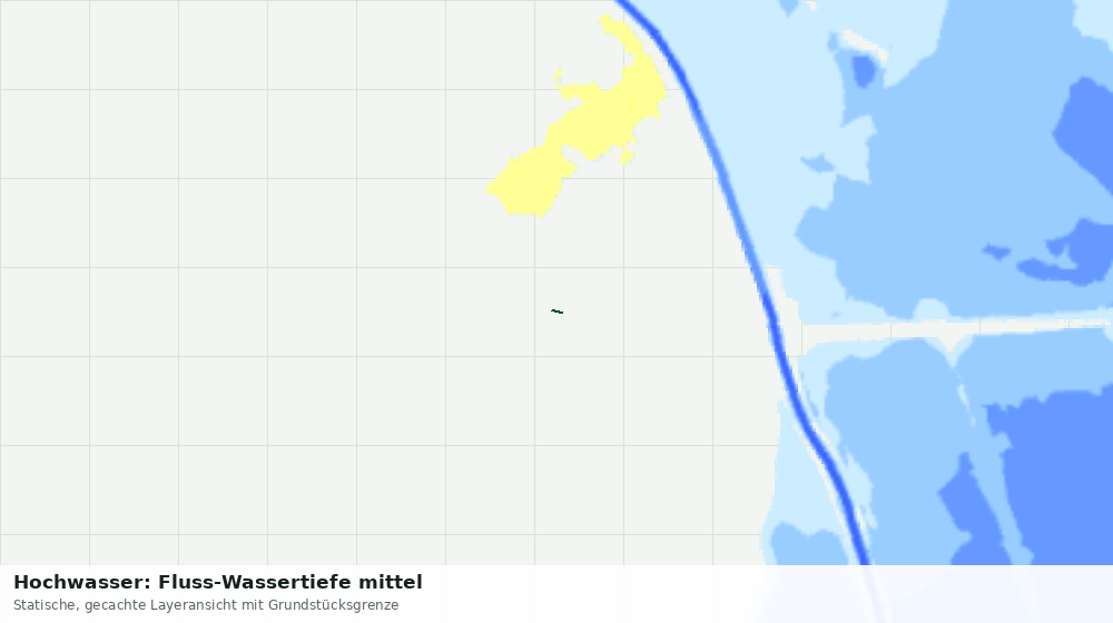 Statische Kartenansicht: Hochwasser: Fluss-Wassertiefe mittel