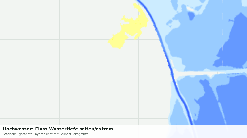 Statische Kartenansicht: Hochwasser: Fluss-Wassertiefe selten/extrem