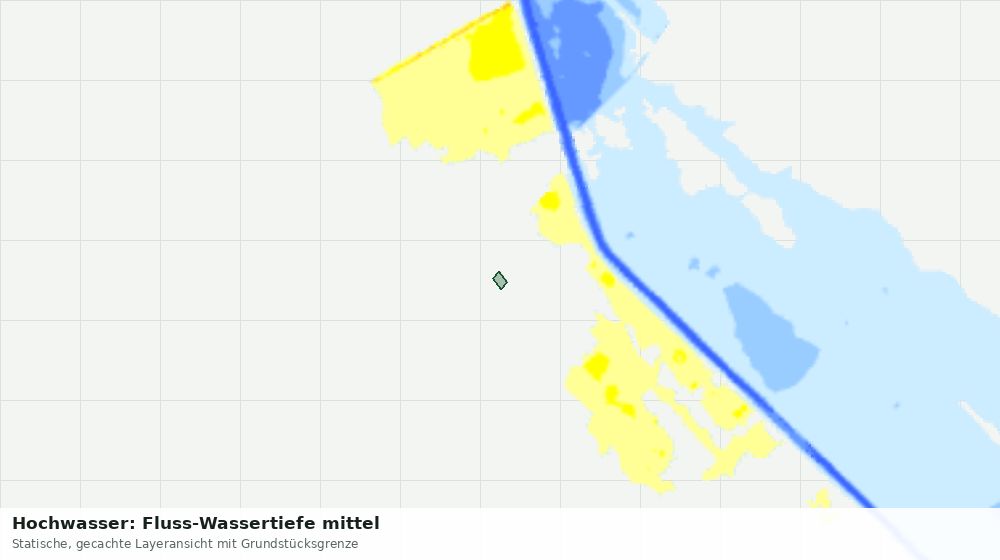 Statische Kartenansicht: Hochwasser: Fluss-Wassertiefe mittel
