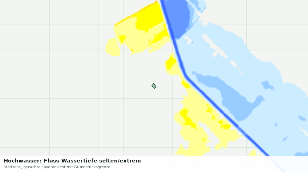 Statische Kartenansicht: Hochwasser: Fluss-Wassertiefe selten/extrem