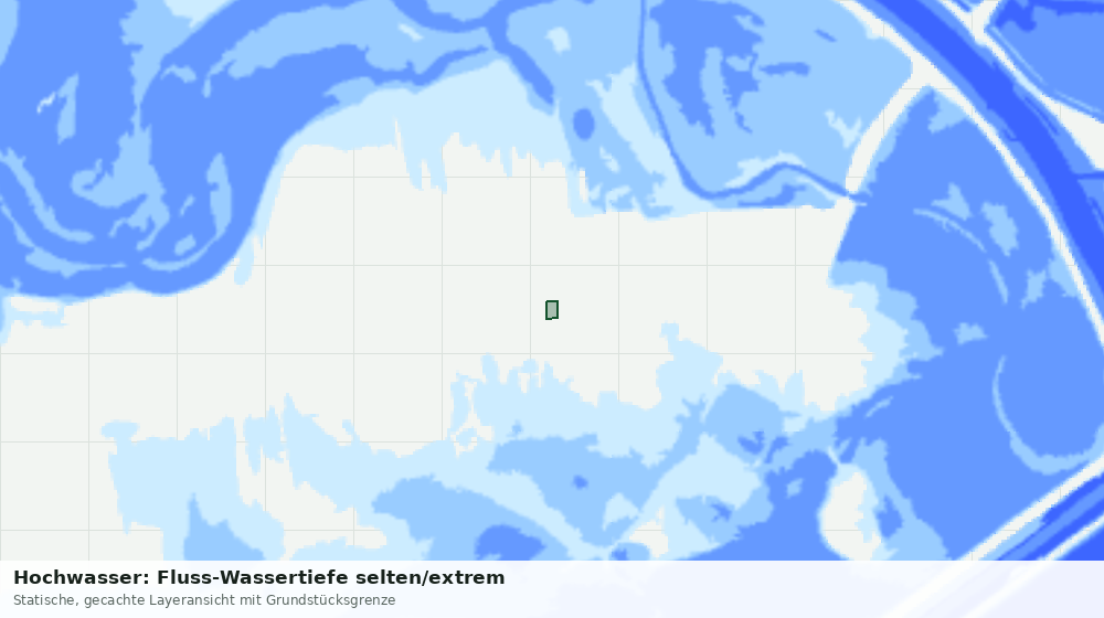 Statische Kartenansicht: Hochwasser: Fluss-Wassertiefe selten/extrem