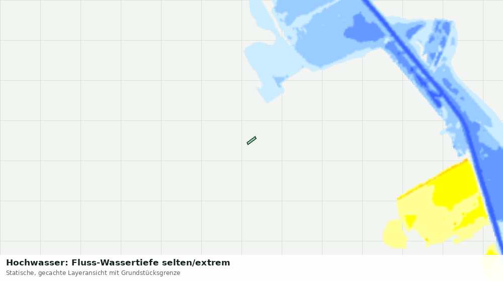 Statische Kartenansicht: Hochwasser: Fluss-Wassertiefe selten/extrem
